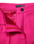 Women's Virgin Wool High-Waist Tapered Trousers Pink