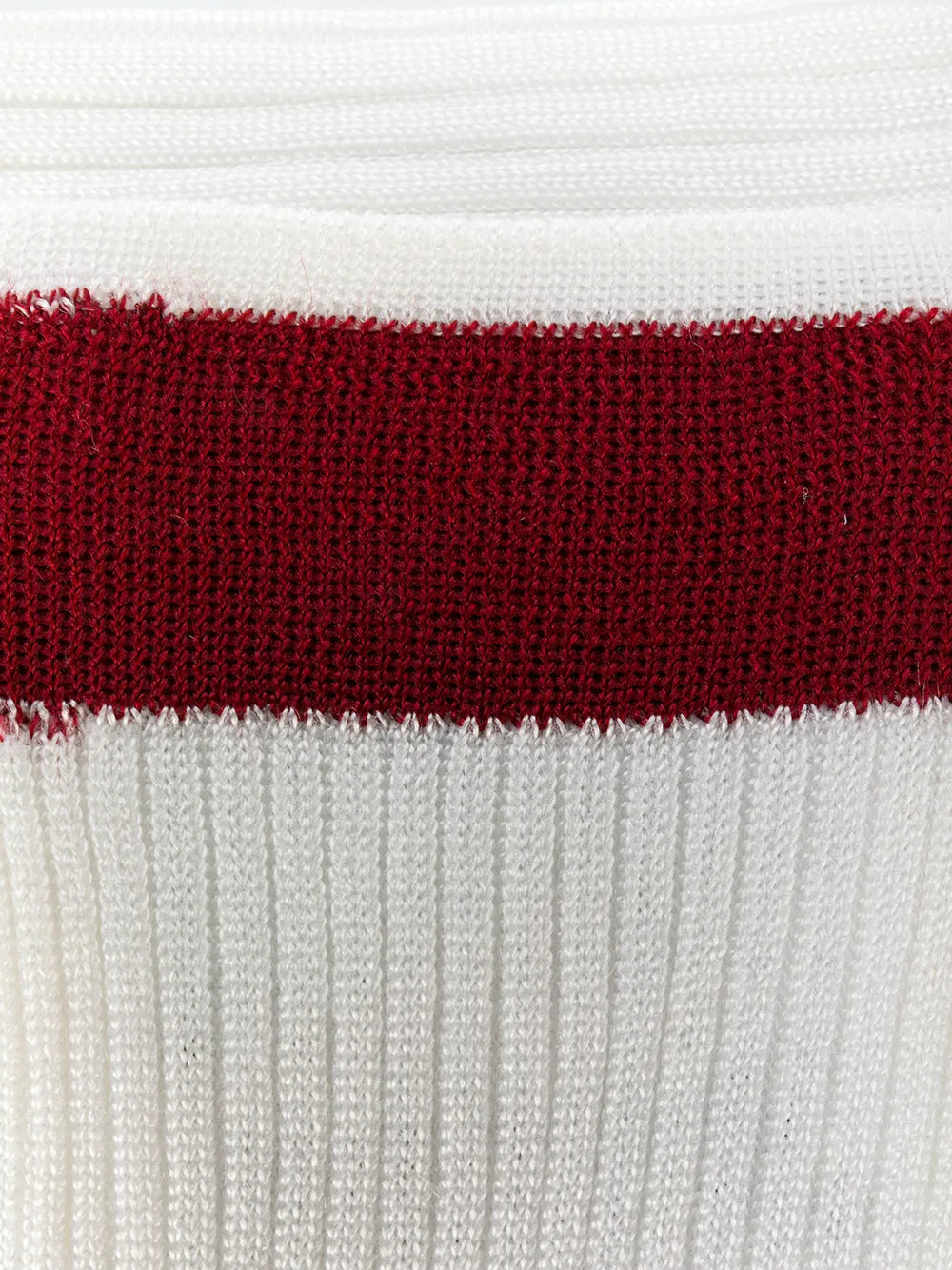 Valentino Striped Silk Blend Socks — White