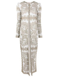 Valentino Geometric-Print Metallic-Finish Cape — Multicolor