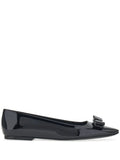 Ferragamo Vara Flat — Black
