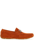 Ferragamo Gancini Suede Loafer — Orange