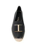 Ferragamo Sannio Espadrille Flat — Black