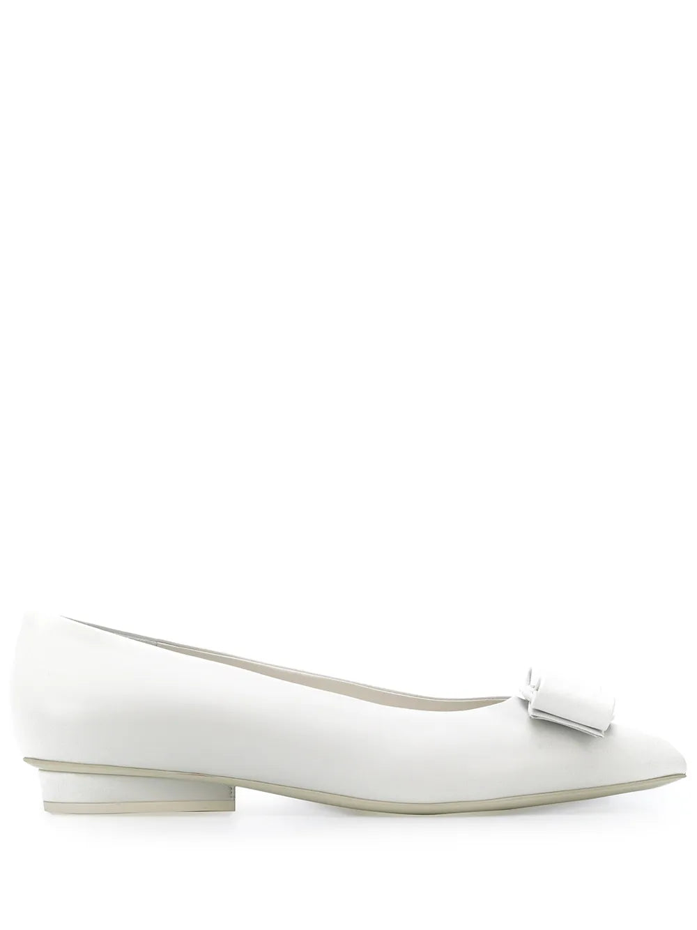 Ferragamo Flat — White