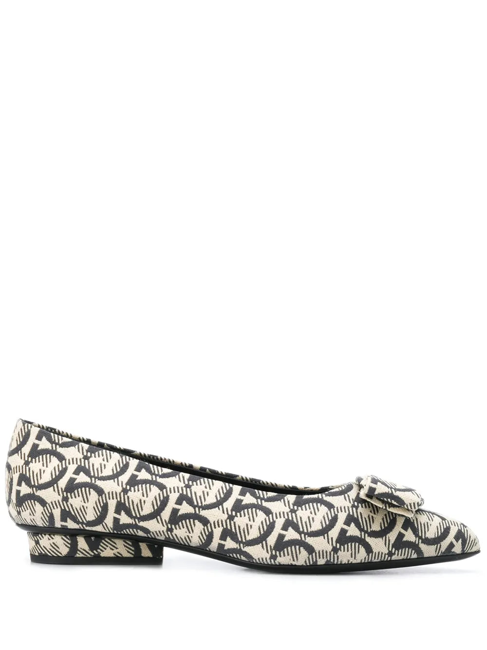 Ferragamo Viva Ballerina Flat — Beige