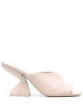 Ferragamo Sculptural Heel Mule Heel — Beige