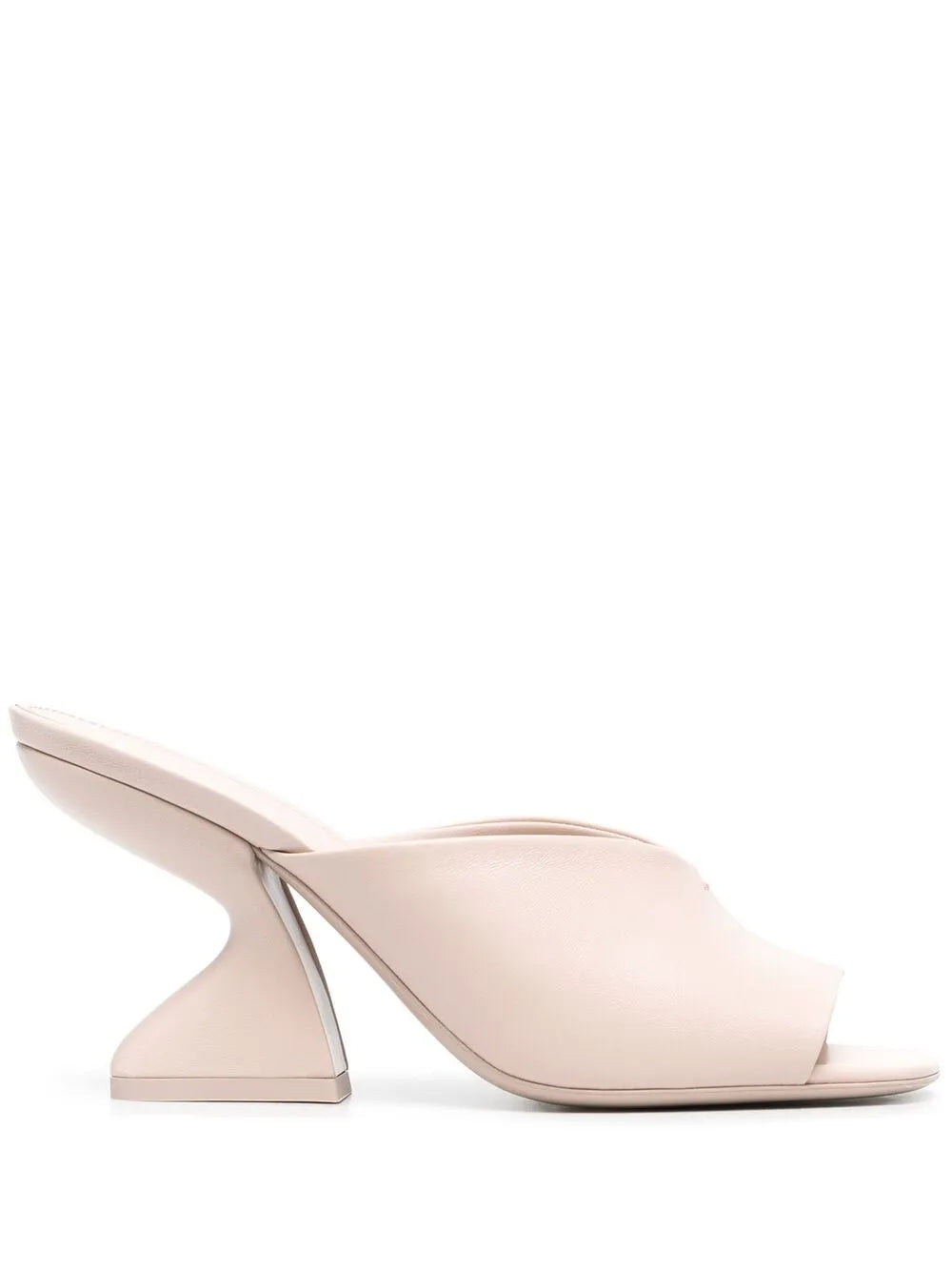 Ferragamo Sculptural Heel Mule Heel — Beige