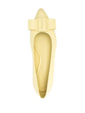 Ferragamo Signature Vara Bow Flat — Yellow