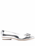 Ferragamo Viva Ballerina Flat — Silver