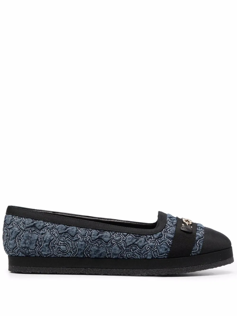 Ferragamo Gancini Galore Slipper — Black