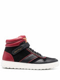 Ferragamo Gancini High-Top Sneaker — Red