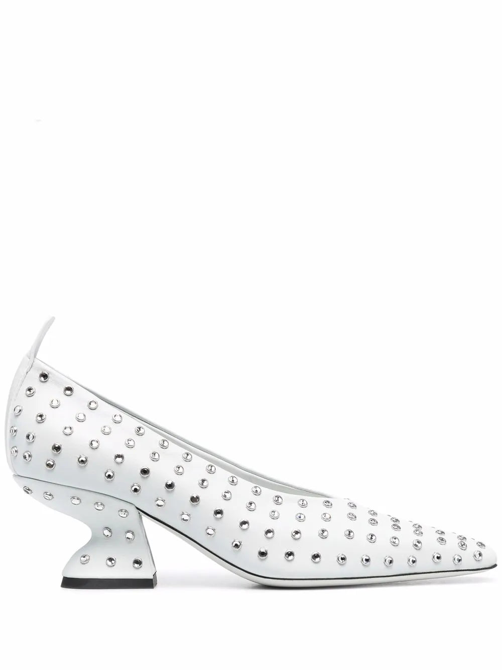 Ferragamo Rhinestone-Embellished Pump — Blue