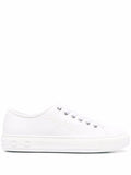 Ferragamo Embossed-Logo Low-Top Sneaker — White