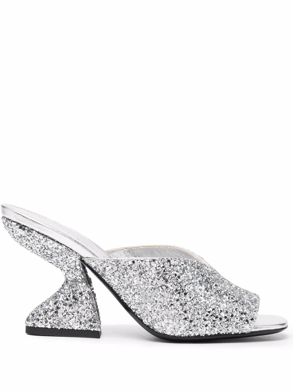 Ferragamo Sansu Mule Heel — Silver