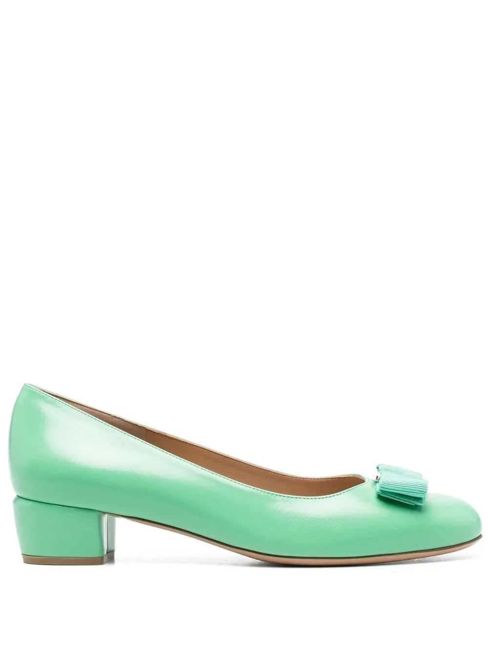 Ferragamo Vara Pump — Green
