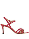Ferragamo Patent Leather 70mm Heeled Sandal — Red