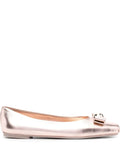 Ferragamo Pina Ballet Flat — Rose gold