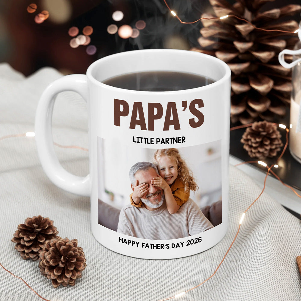 Taza de café de cerámica personalizada con foto y texto Aniversario Día del Padre Cumpleaños Regalo para hombre