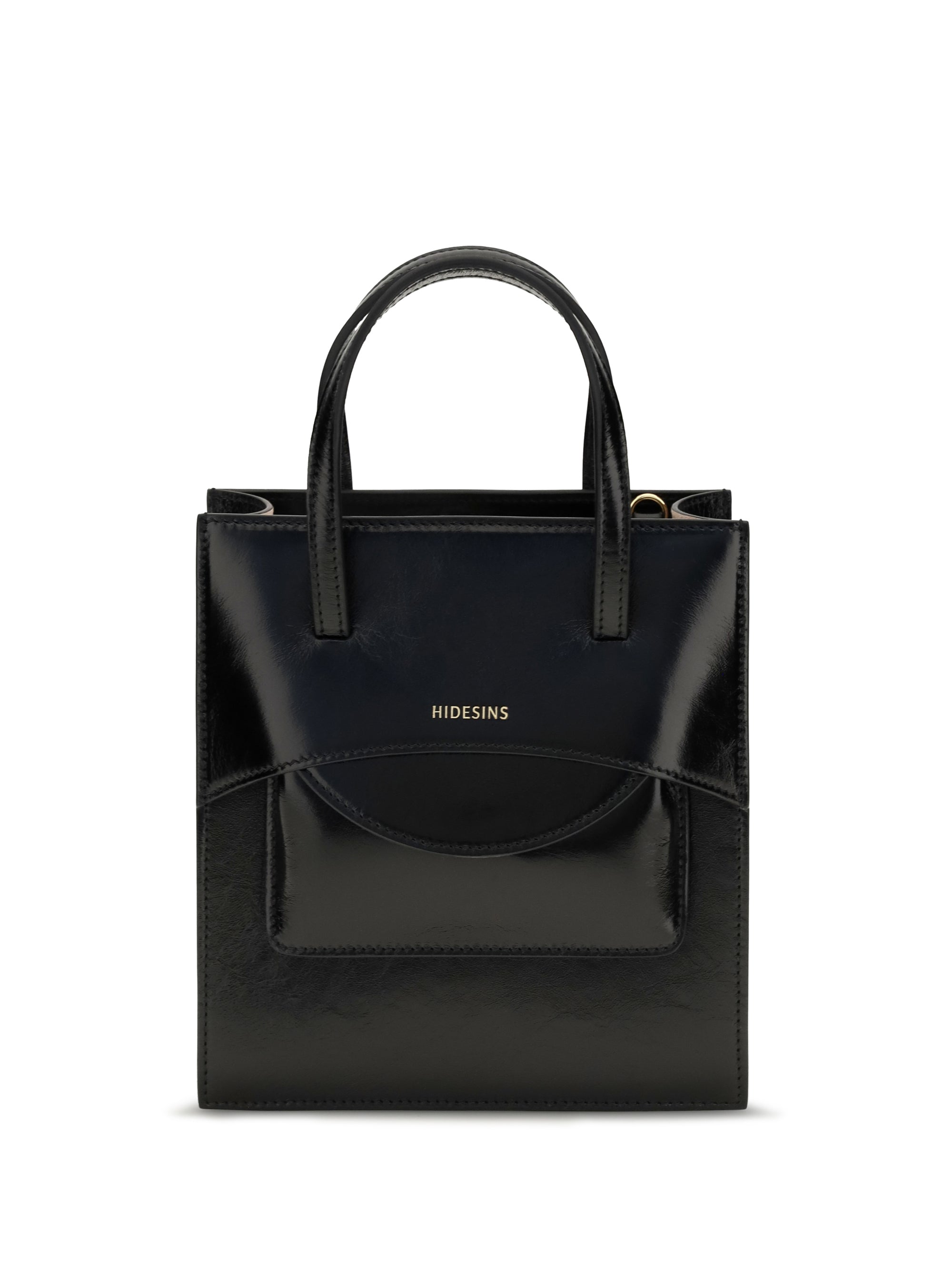 Hidesins Calf Leather Shoulder Bag — Black