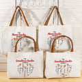 Personalizada Corazón Nacimiento Flor Familia Jardín Grande Bolsa de Lona con 1-12 Nombres Accesorios de Viaje Cumpleaños Día de la Madre Regalo para Mamá Abuela