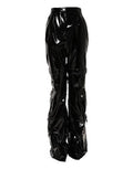 Women's Black High Waist Cargo Bootcut Pants