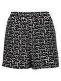 Burberry Monogram Silk Shorts — Black