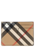 Burberry Burberry Check Card Case — Beige