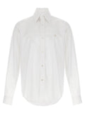 Alexander McQueen Skull-Embroidered Cotton Poplin Shirt — White