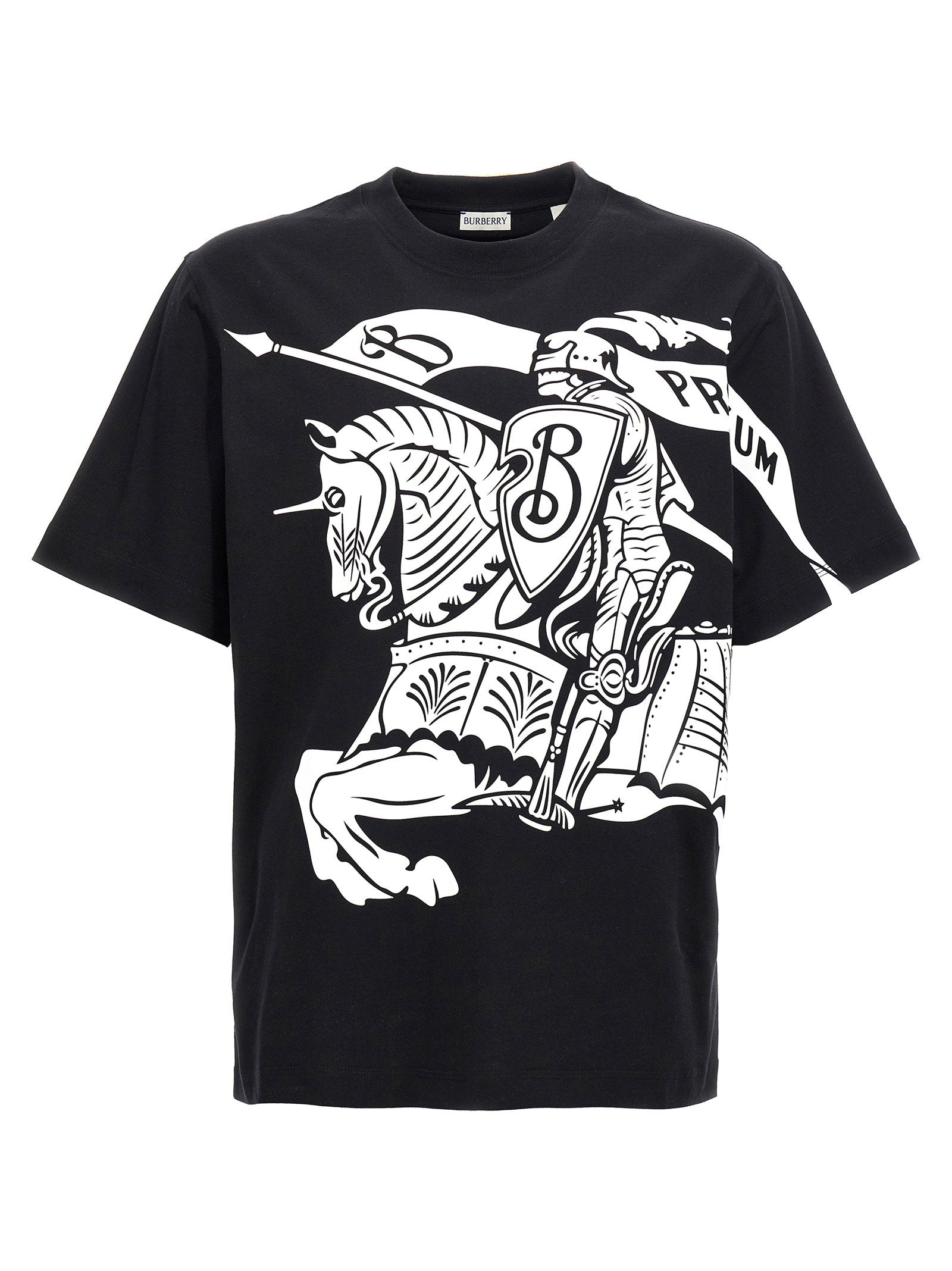 Burberry EKD Logo-Print T-Shirt — Black