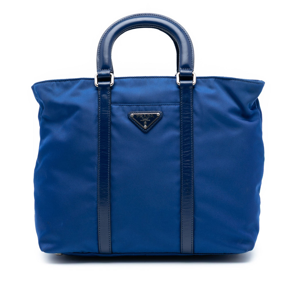 Vitello Trimmed Tessuto Satchel