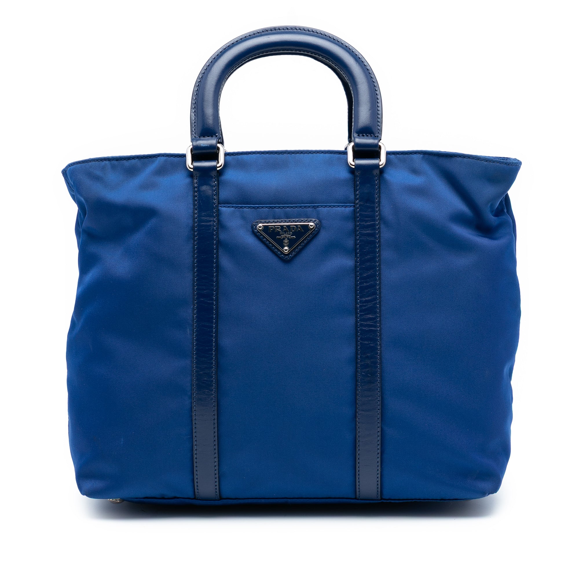 Vitello Trimmed Tessuto Satchel