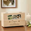 Personalizado Pet Foto Nacimiento y Muerte Años Caja de madera de almacenamiento de memoria con el nombre y el texto Pérdida de Mascota Memorial Regalo para el dueño de la mascota Amante