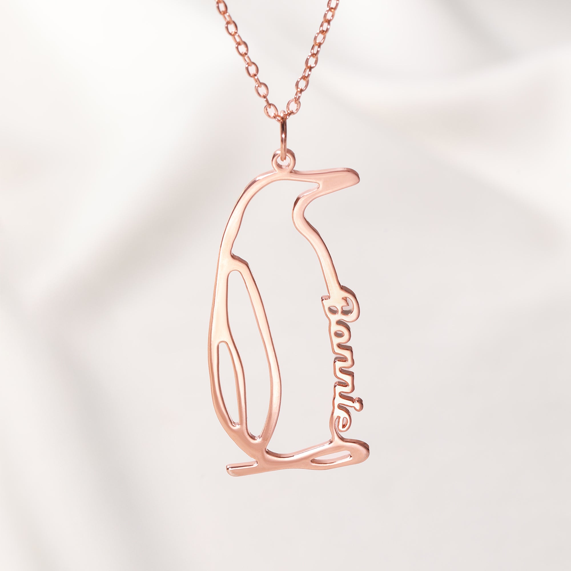 Collar Personalizado Pingüino con Nombre Dainty Jewelry Birthday Anniversary Valentine's Day Gift for Women