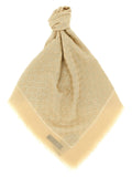 Gucci GG Lamé Jacquard Wool Shawl — Cream