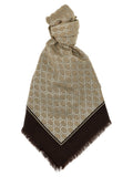 Gucci GG Lamé Jacquard Scarf — Beige