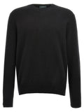 Zanone Wool Crewneck Sweater — Black