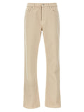 Burberry Straight-Leg Cotton Denim Jeans — Beige