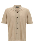 Zanone Linen Blend Shirt — Beige