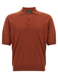 Zanone Cotton Polo Shirt — Rust