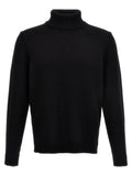 Zanone Wool Turtleneck Sweater — Black