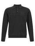 Zanone Flexwool Virgin Wool Polo Shirt — Black