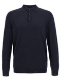 Zanone Virgin Wool Polo Shirt — Navy