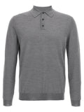 Zanone Virgin Wool Polo — Gray