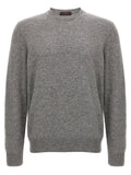 Zanone Virgin Wool Crewneck Sweater — Gray