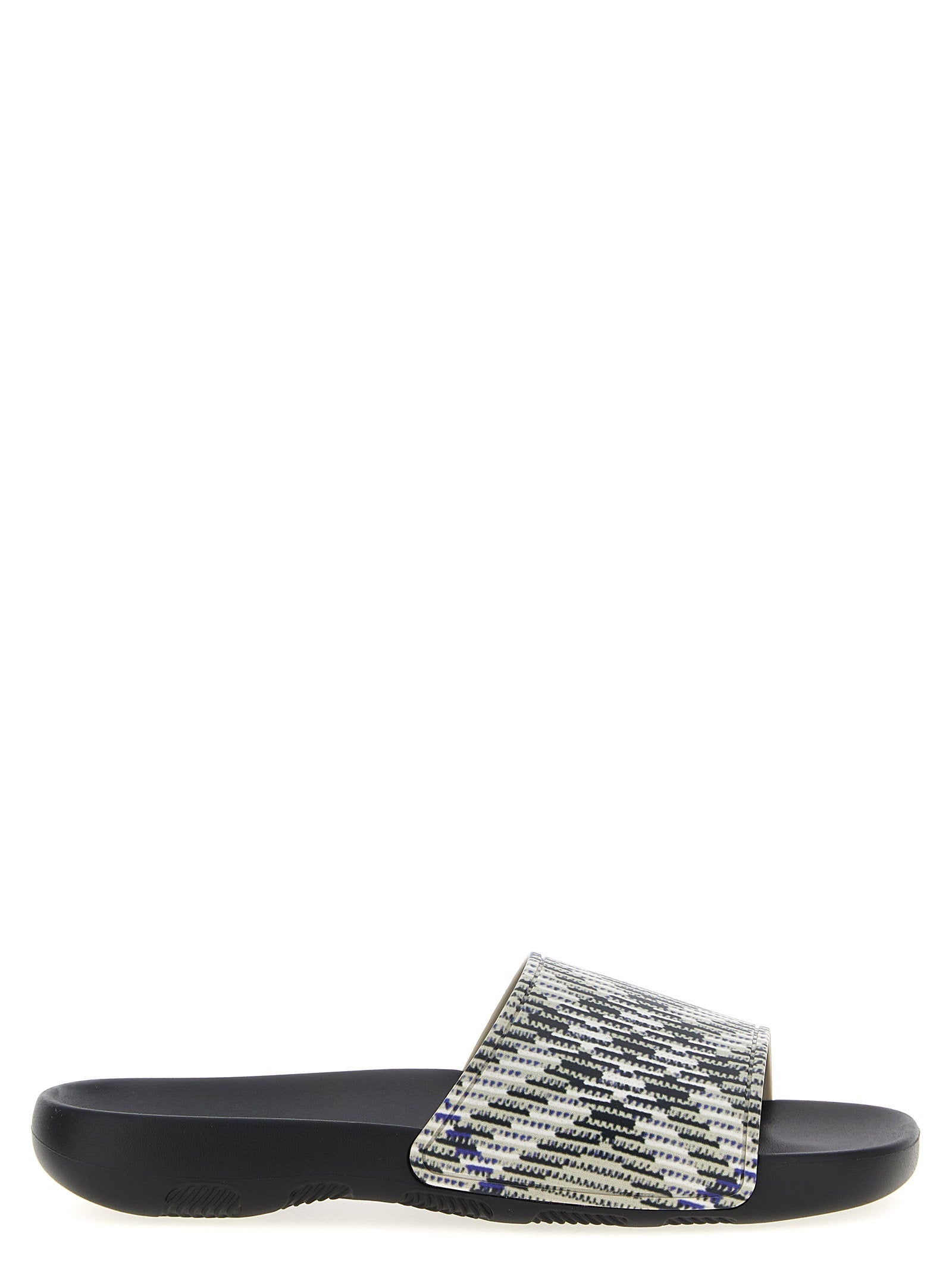 Burberry Dive Check Sandals — Black