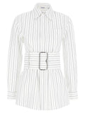 Burberry Striped Cotton Shirt — White