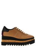 Stella Mccartney Cork-Wedge Platform Platform Flat — Tan