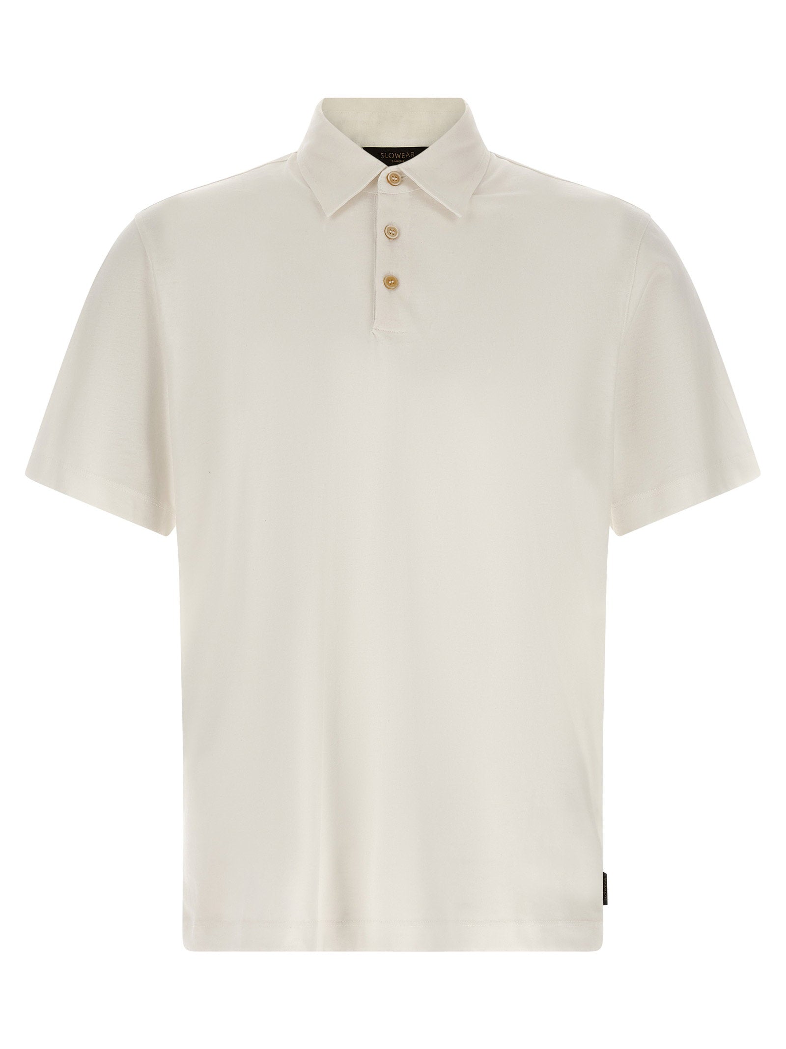 Zanone Cotton-Silk Blend Polo Shirt — White