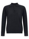 Zanone Cashmere Polo Shirt — Black