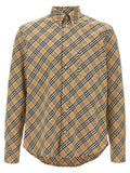 Burberry Check Print Shirt — Beige