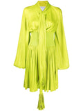Bottega Veneta Tassel-Detail Flared Dress — Green